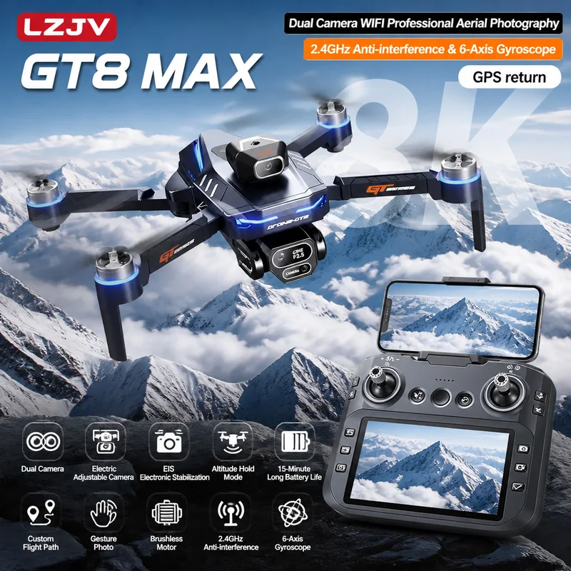 Drone Pieghevole GT8 Max con D - Drone Surveying recensione e prezzo